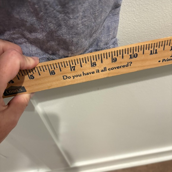 Cynthia Rowley 100% Linen Pants Medium Blue Chambray Ankle Wide Leg Lightweight - Picture 12 of 16